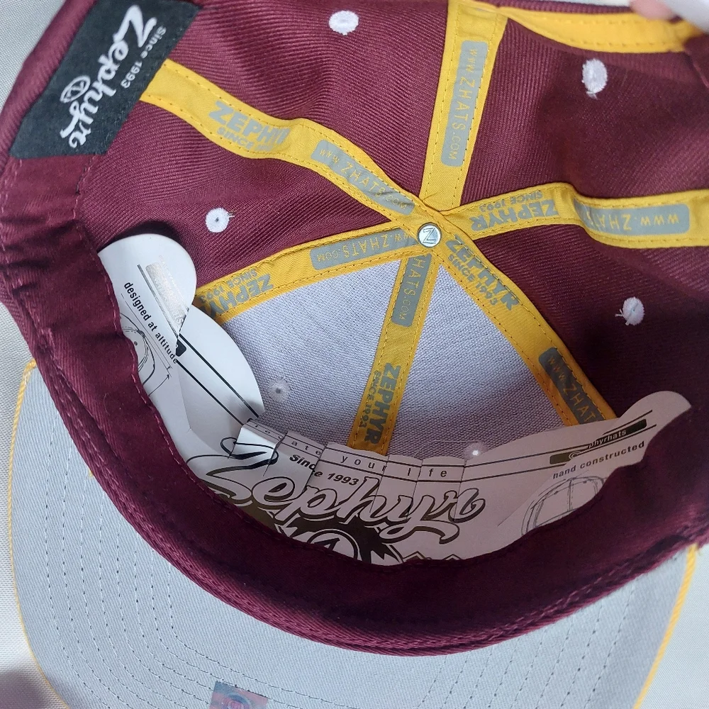 Zephyr Youth Maroon‎ and Yellow Kids Cap